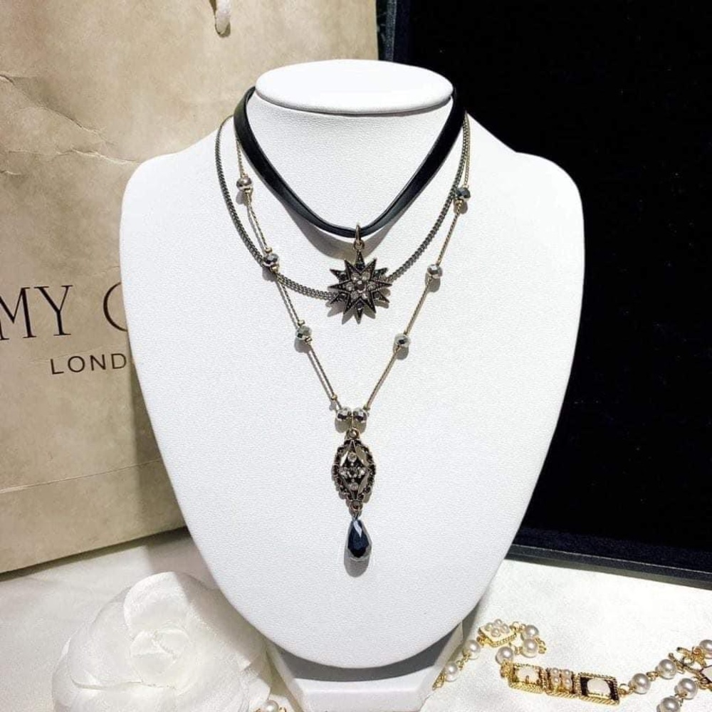 Star Crystal Choker Vintage Necklace